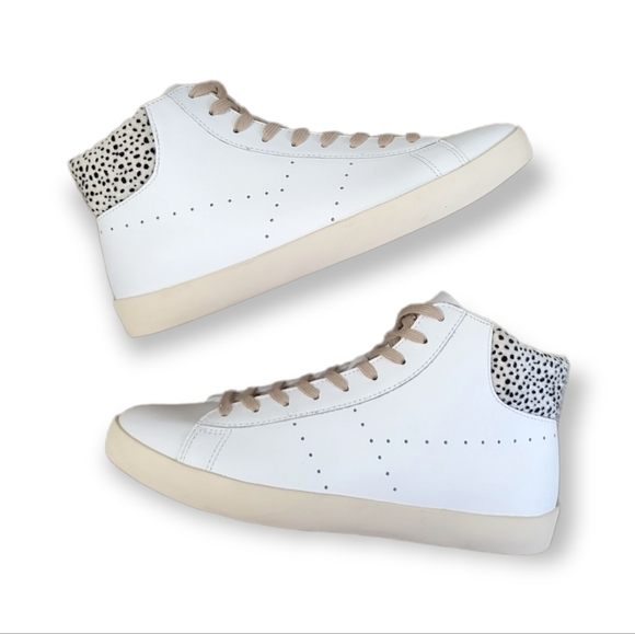 Gola Classics Women's Nova High Safari Sneakers White Cheetah Nude 9 NWOT - Picture 5 of 8